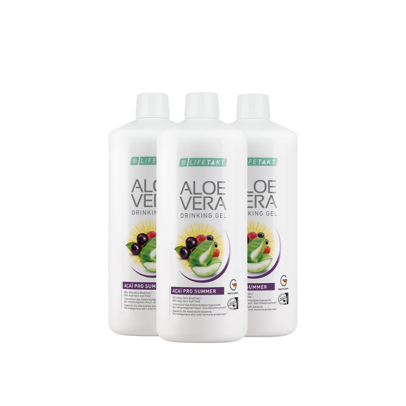 Aloe Vera Drinking Gel Açaí Pro Summer 3er Set 